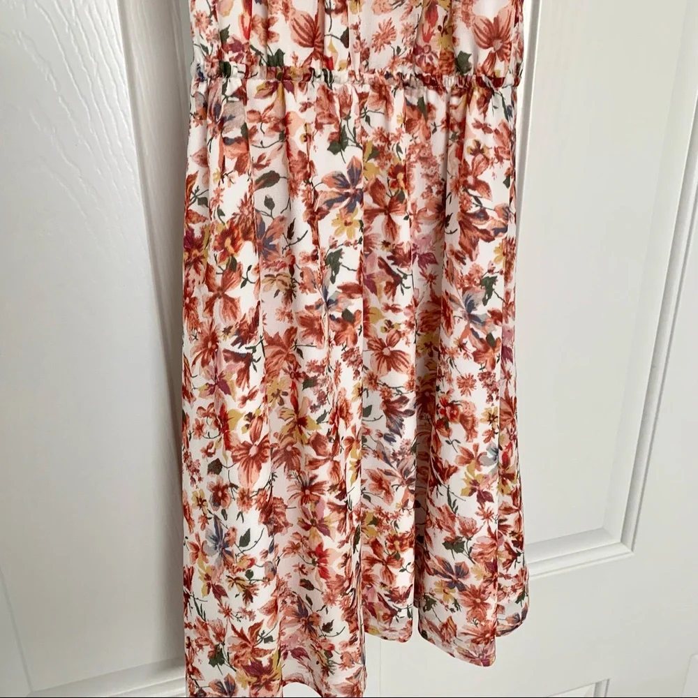 NWT Joie Reinelde White Silk Floral Blouson Dress - Picture 4 of 7